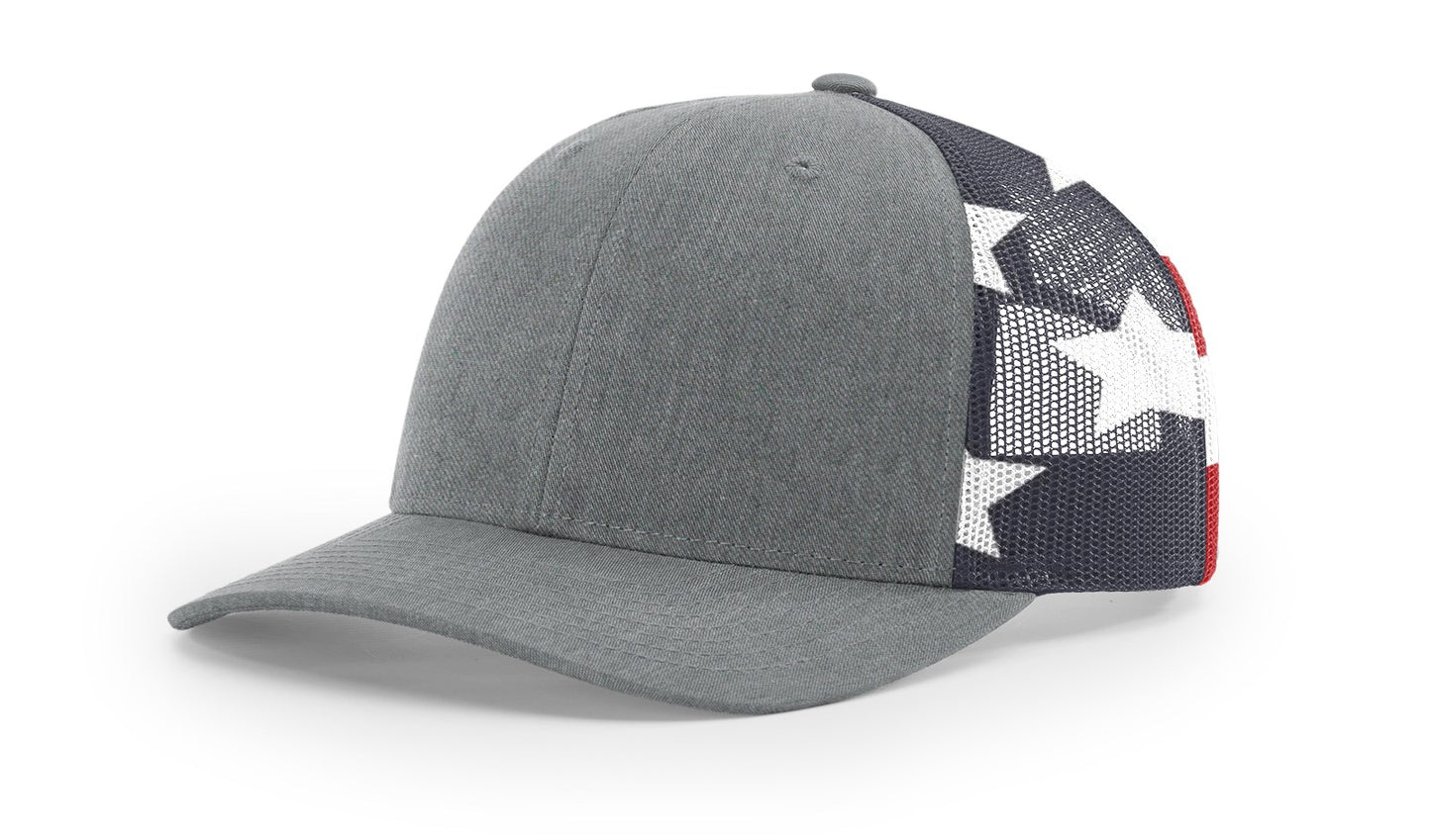 Printed Mesh Heather Grey/Stars & Stripes