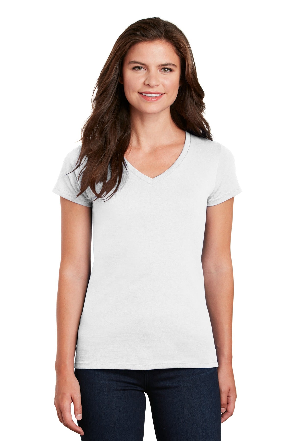 Gildan Women's Heavy Cotton 100% Cotton V-Neck T-Shirt. 5V00L