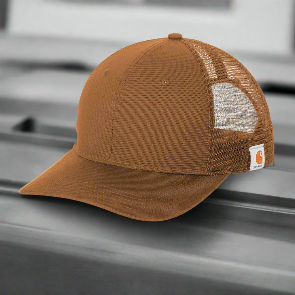 brown carhartt trucker cap
