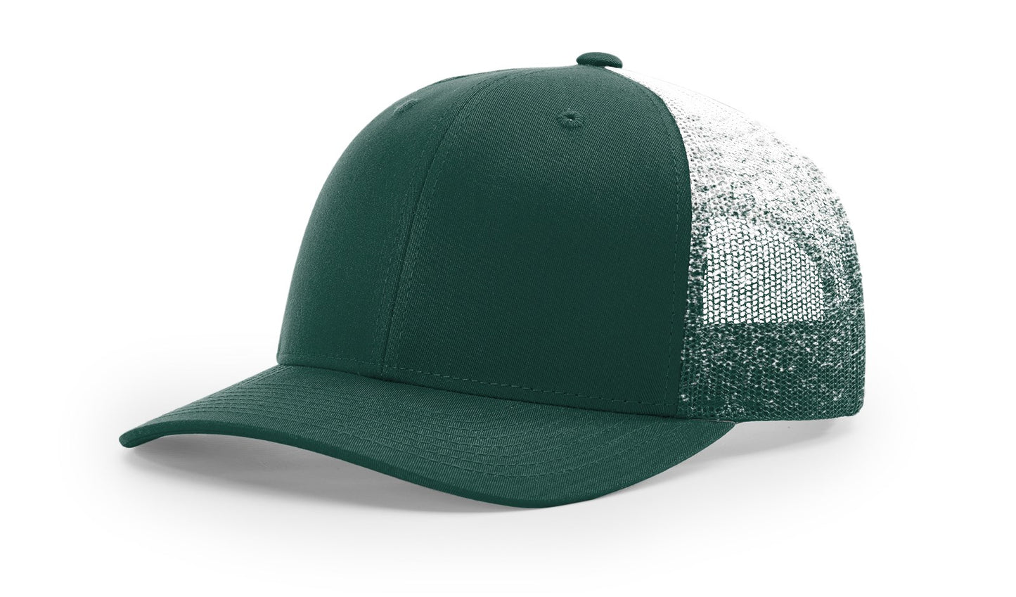 Printed Mesh Dark Green/Dark Green to White Fade