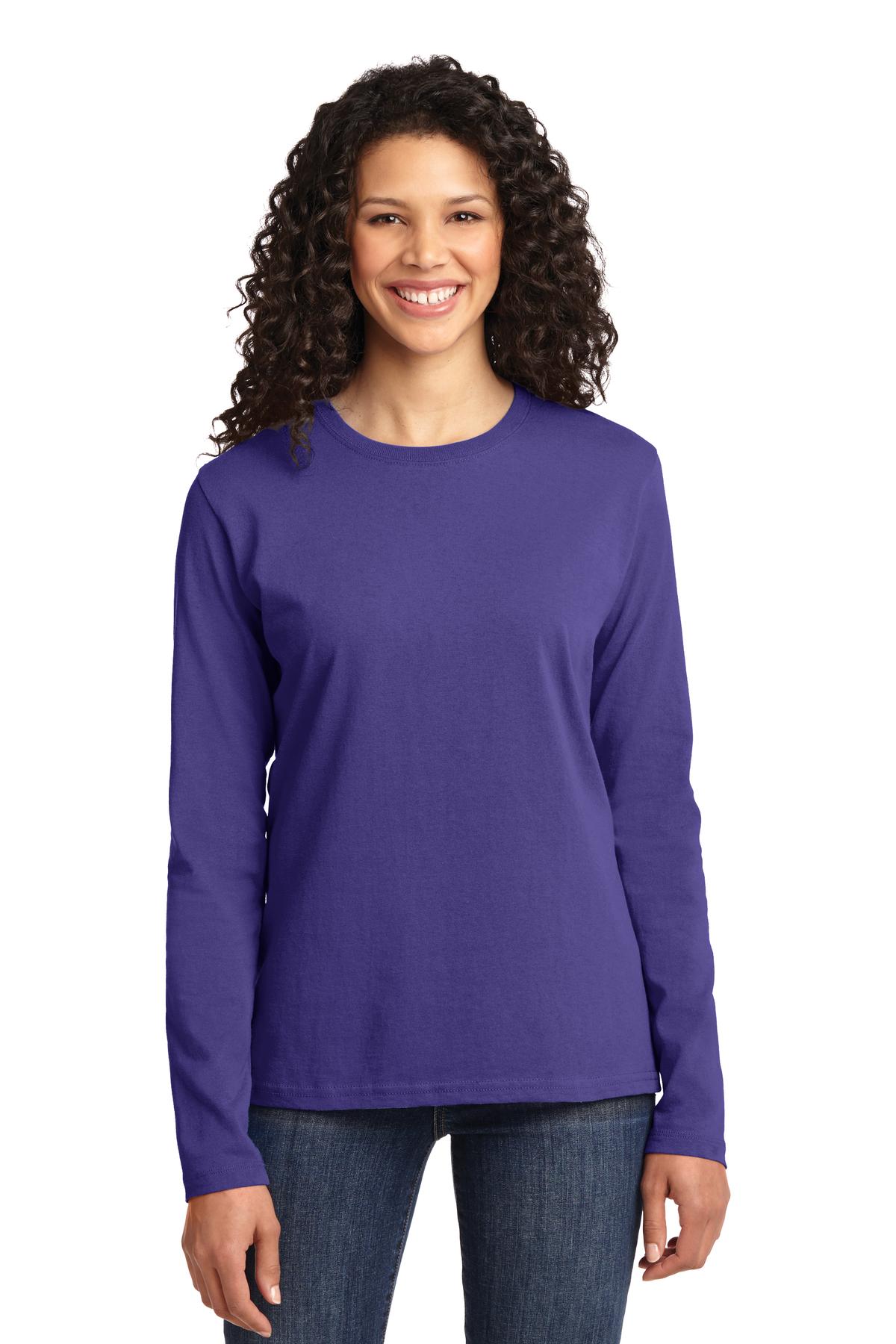 Port & Company Women's Long Sleeve Core Cotton Tee. LPC54LS