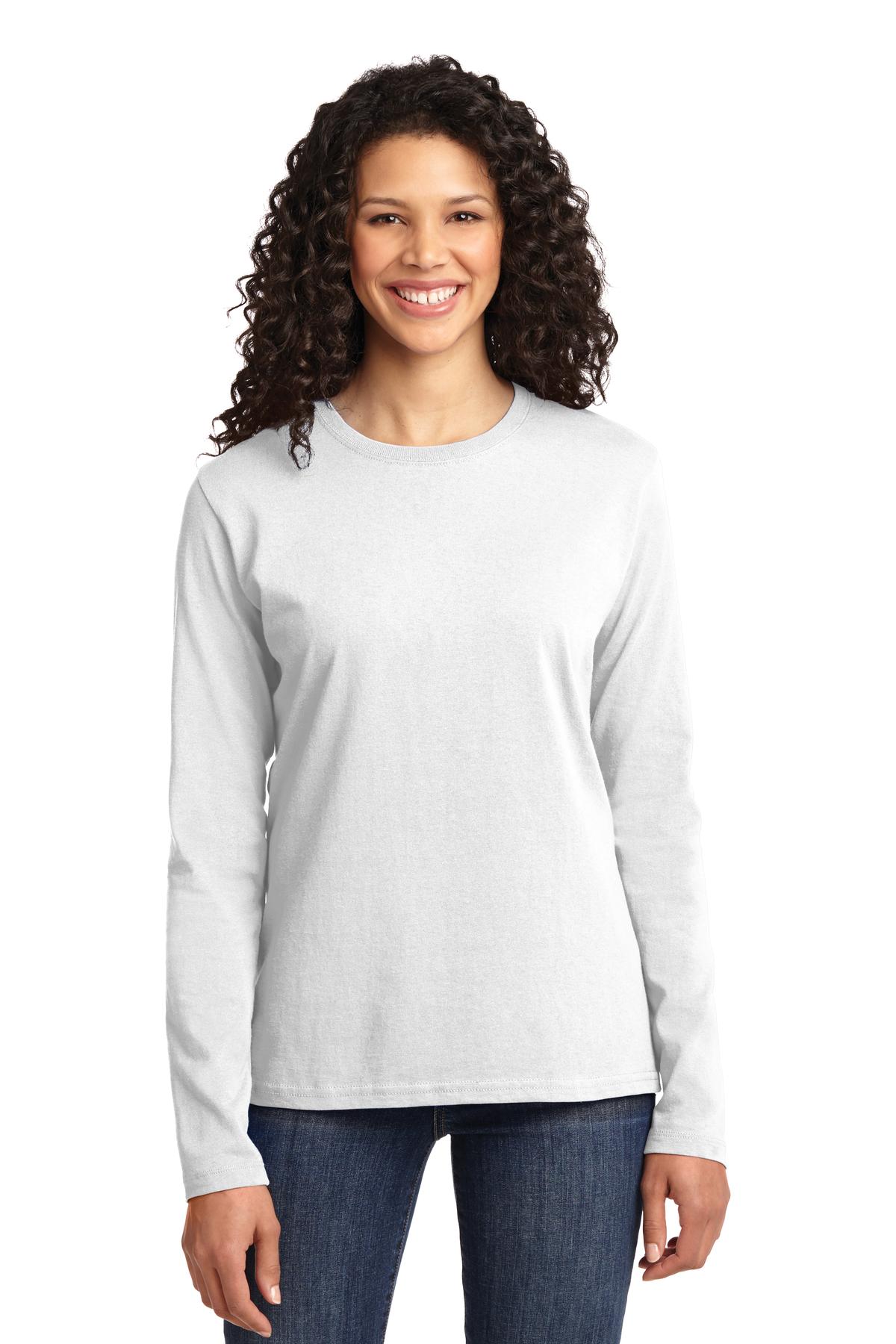 Port & Company Women's Long Sleeve Core Cotton Tee. LPC54LS