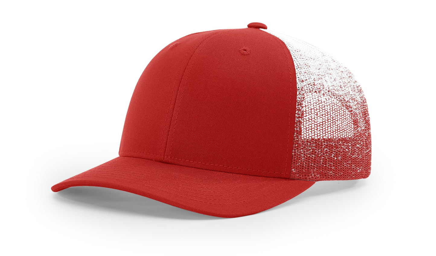 Printed Mesh Red/Red to White Fade