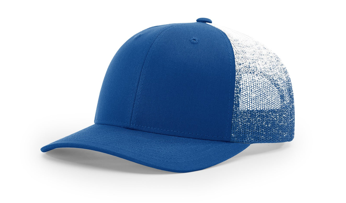 Printed Mesh Royal/Royal to White Fade