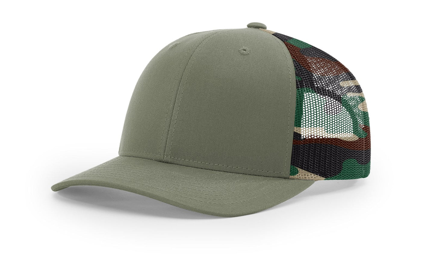Printed Mesh Split Loden/Green Camo