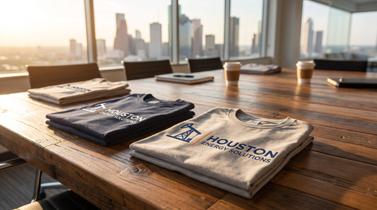 Custom printed t-shirts for Houston businesses and teams