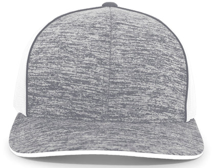 Aggressive Heather Trucker Snapback Cap 106C