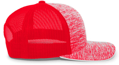 Aggressive Heather Trucker Snapback Cap 106C
