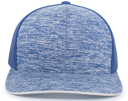Aggressive Heather Trucker Snapback Cap 106C