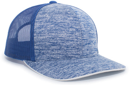 Aggressive Heather Trucker Snapback Cap 106C