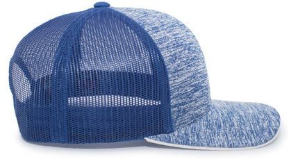 Aggressive Heather Trucker Snapback Cap 106C