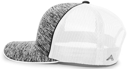 Aggressive Heather Trucker Snapback Cap 106C