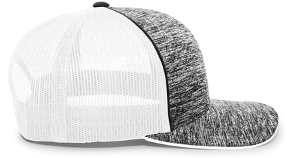 Aggressive Heather Trucker Snapback Cap 106C