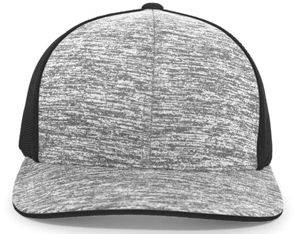 Aggressive Heather Trucker Snapback Cap 106C