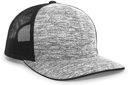 Aggressive Heather Trucker Snapback Cap 106C