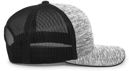 Aggressive Heather Trucker Snapback Cap 106C