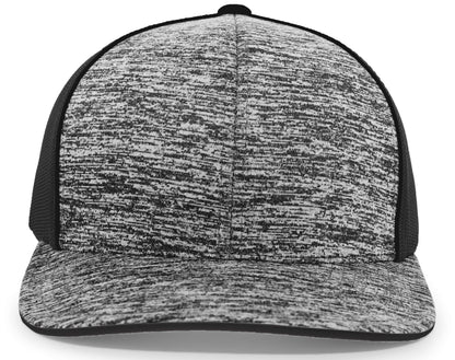 Aggressive Heather Trucker Snapback Cap 106C