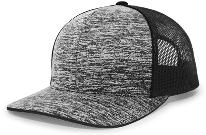 Aggressive Heather Trucker Snapback Cap 106C