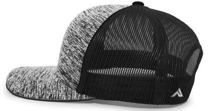 Aggressive Heather Trucker Snapback Cap 106C