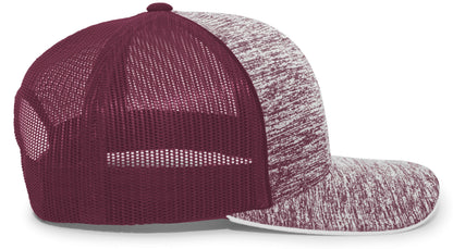 Aggressive Heather Trucker Snapback Cap 106C