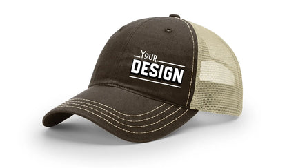Custom Richardson 111 Hat — Garment Washed Trucker Cap