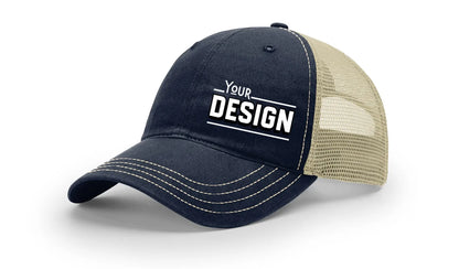 Custom Richardson 111 Hat — Garment Washed Trucker Cap