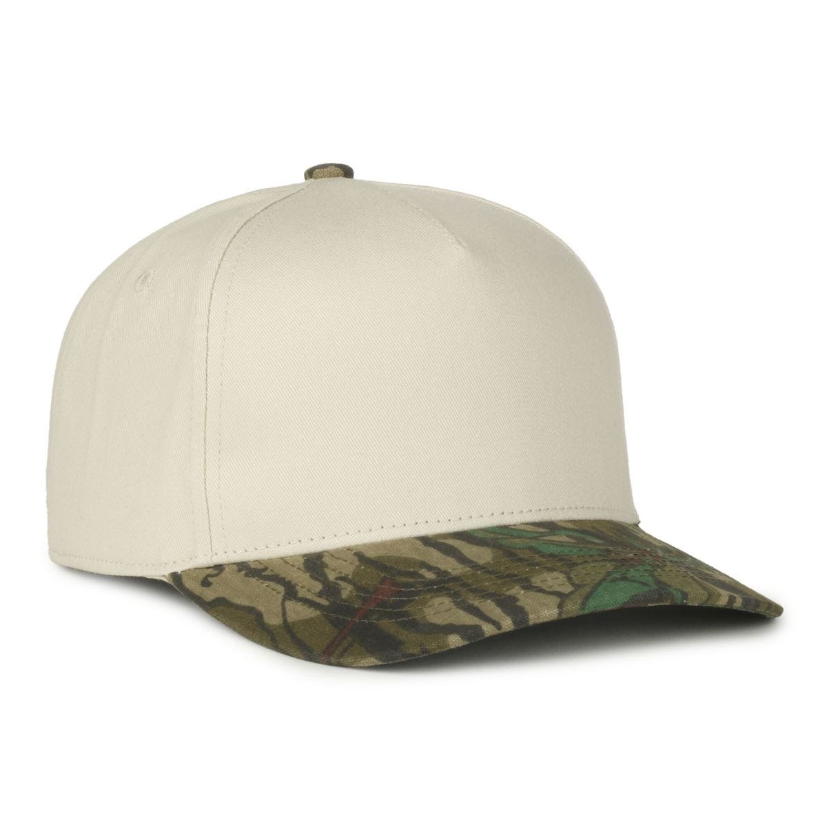 OC560 Ivory/Mossy Oak Greenleaf - Front Quarter