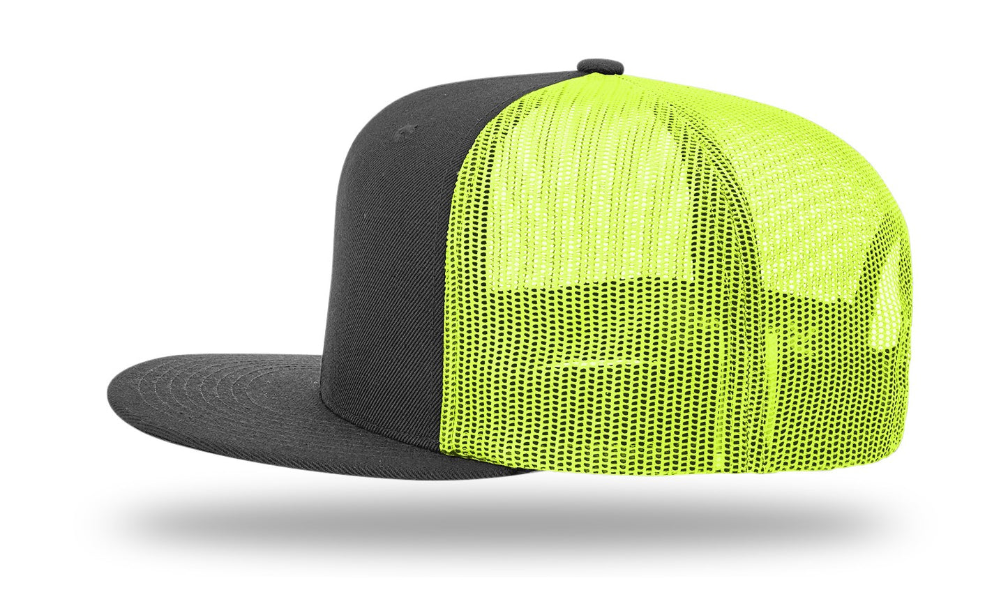 Richardson 511 Solid Black-NeonYellow - LEFT