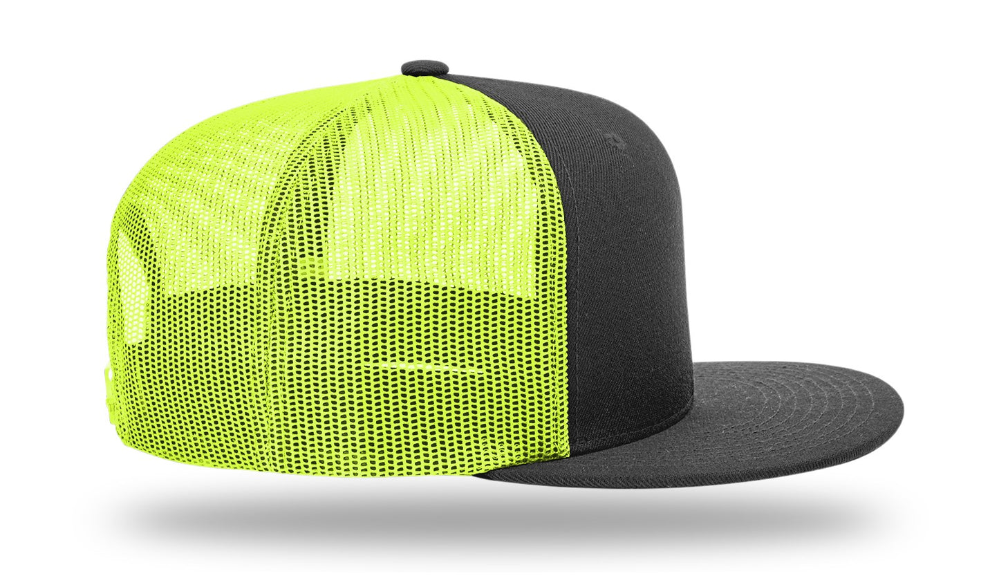 Richardson 511 Solid Black-NeonYellow - RIGHT