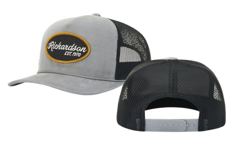 Two Richardson 930 corduroy caps,  front and back