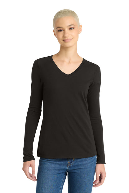 District Women's Very Important Tee Long Sleeve V-Neck. DT6201