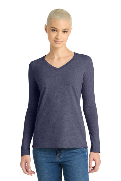 District Women's Very Important Tee Long Sleeve V-Neck. DT6201