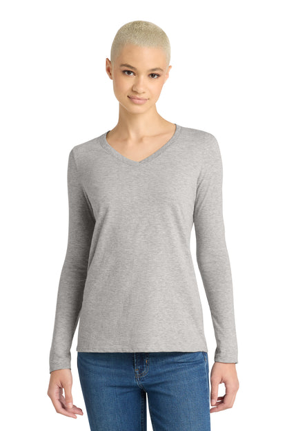 District Women's Very Important Tee Long Sleeve V-Neck. DT6201