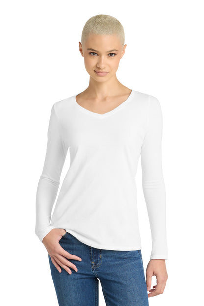 District Women's Very Important Tee Long Sleeve V-Neck. DT6201