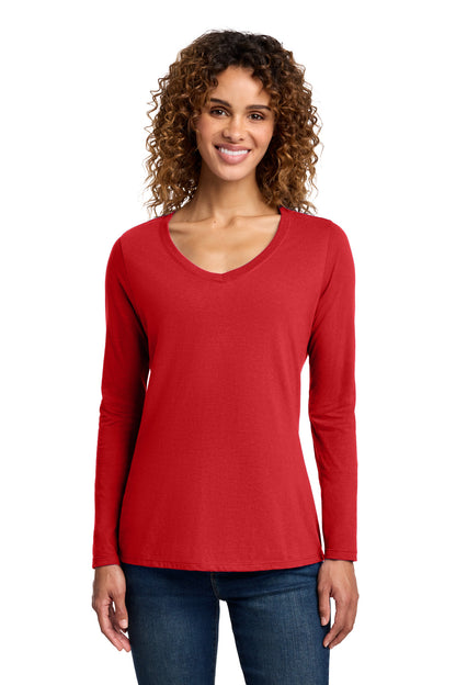 Port & Company Women's Long Sleeve Fan Favorite V-Neck Tee. LPC450VLS