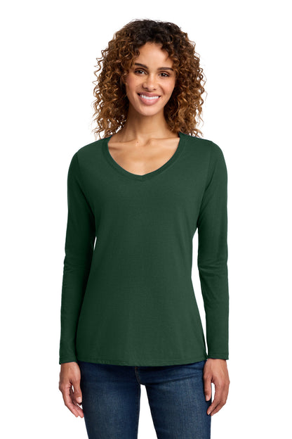 Port & Company Women's Long Sleeve Fan Favorite V-Neck Tee. LPC450VLS