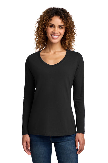 Port & Company Women's Long Sleeve Fan Favorite V-Neck Tee. LPC450VLS