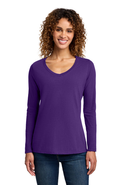 Port & Company Women's Long Sleeve Fan Favorite V-Neck Tee. LPC450VLS