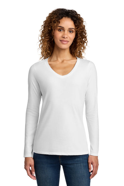 Port & Company Women's Long Sleeve Fan Favorite V-Neck Tee. LPC450VLS