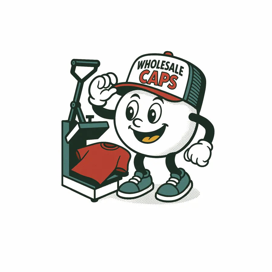 WCE mascot looking at a t-shirt on a heat press