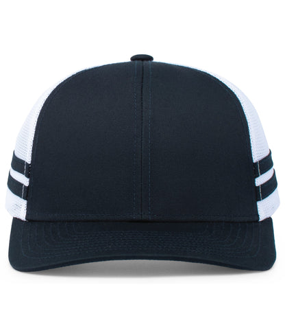 Pacific Headwear - Low-Profile Stripe Trucker Cap P115