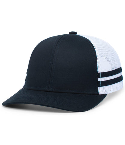 Pacific Headwear - Low-Profile Stripe Trucker Cap P115