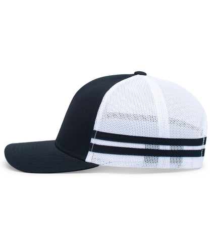 Pacific Headwear - Low-Profile Stripe Trucker Cap P115