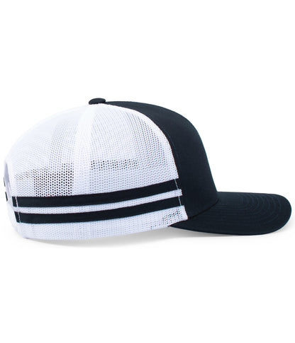 Pacific Headwear - Low-Profile Stripe Trucker Cap P115