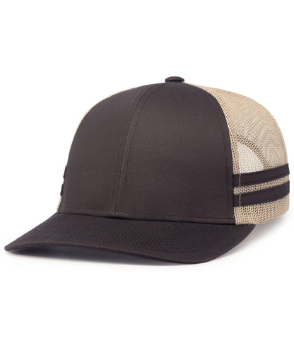 Pacific Headwear - Low-Profile Stripe Trucker Cap P115
