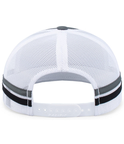 Pacific Headwear - Low-Profile Stripe Trucker Cap P115