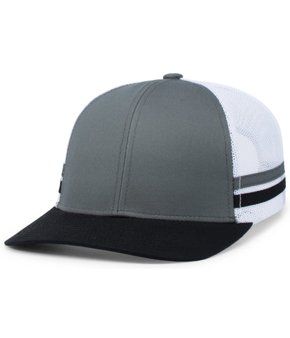 Pacific Headwear - Low-Profile Stripe Trucker Cap P115