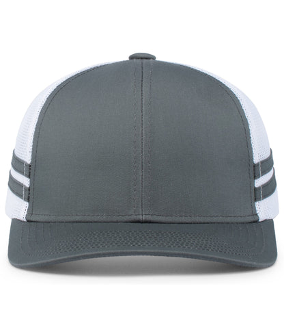 Pacific Headwear - Low-Profile Stripe Trucker Cap P115