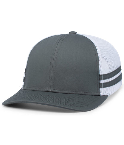 Pacific Headwear - Low-Profile Stripe Trucker Cap P115