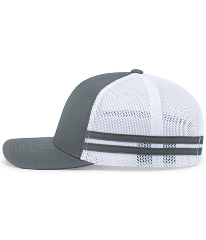 Pacific Headwear - Low-Profile Stripe Trucker Cap P115